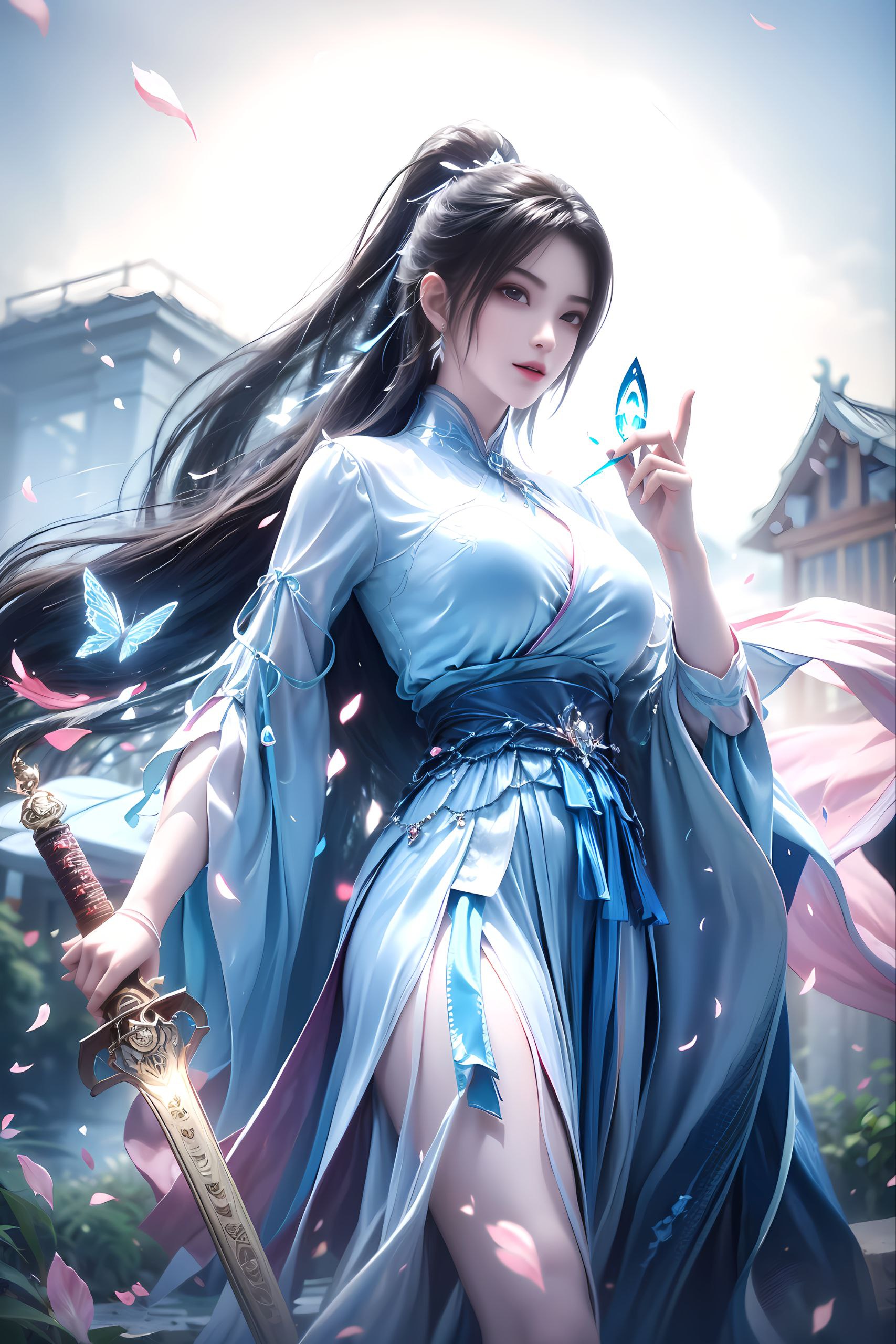 清晨海风的